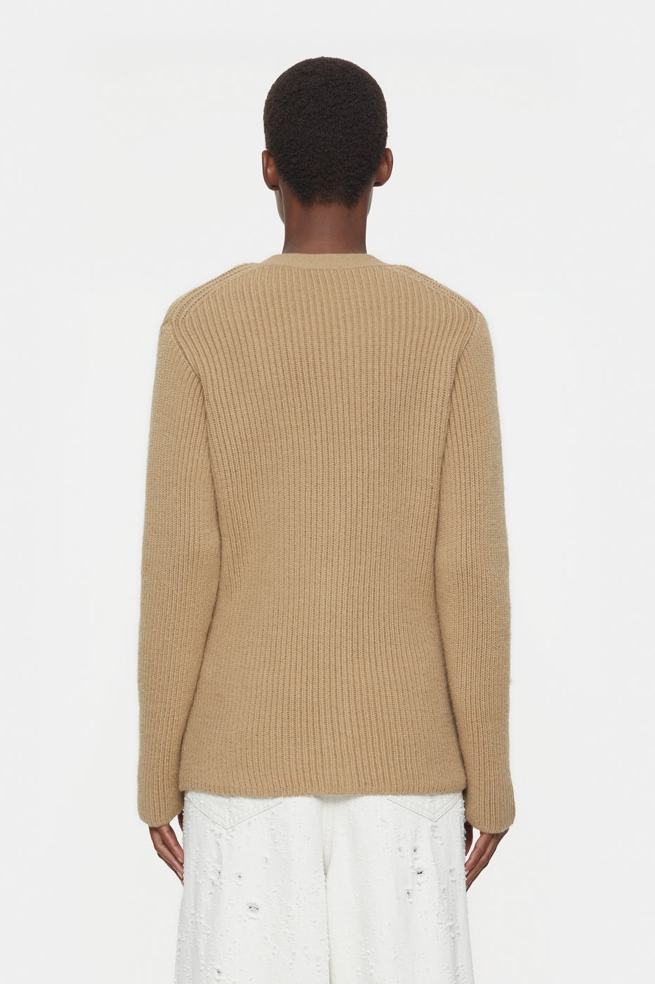 V-Neck Long Sleeve Cardigan - Dried Tabaco - Women