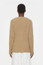 V-Neck Long Sleeve Cardigan - Dried Tabaco - Women