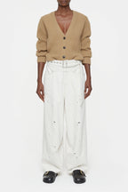 V-Neck Long Sleeve Cardigan - Dried Tabaco - Women