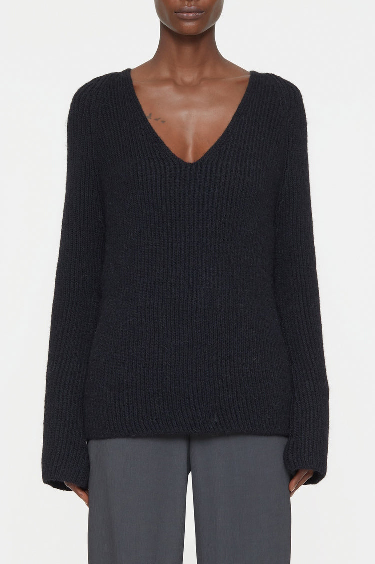 Closed - V Neck Long Sleeve - Black - Women