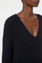 Closed - V Neck Long Sleeve - Black - Women