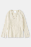 V Neck Long Sleeve - Ivory - Femme