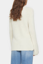 V Neck Long Sleeve - Ivory - Mujer