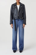 Chaqueta De Motorista - Black - Mujer