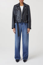 Chaqueta De Motorista - Black - Mujer