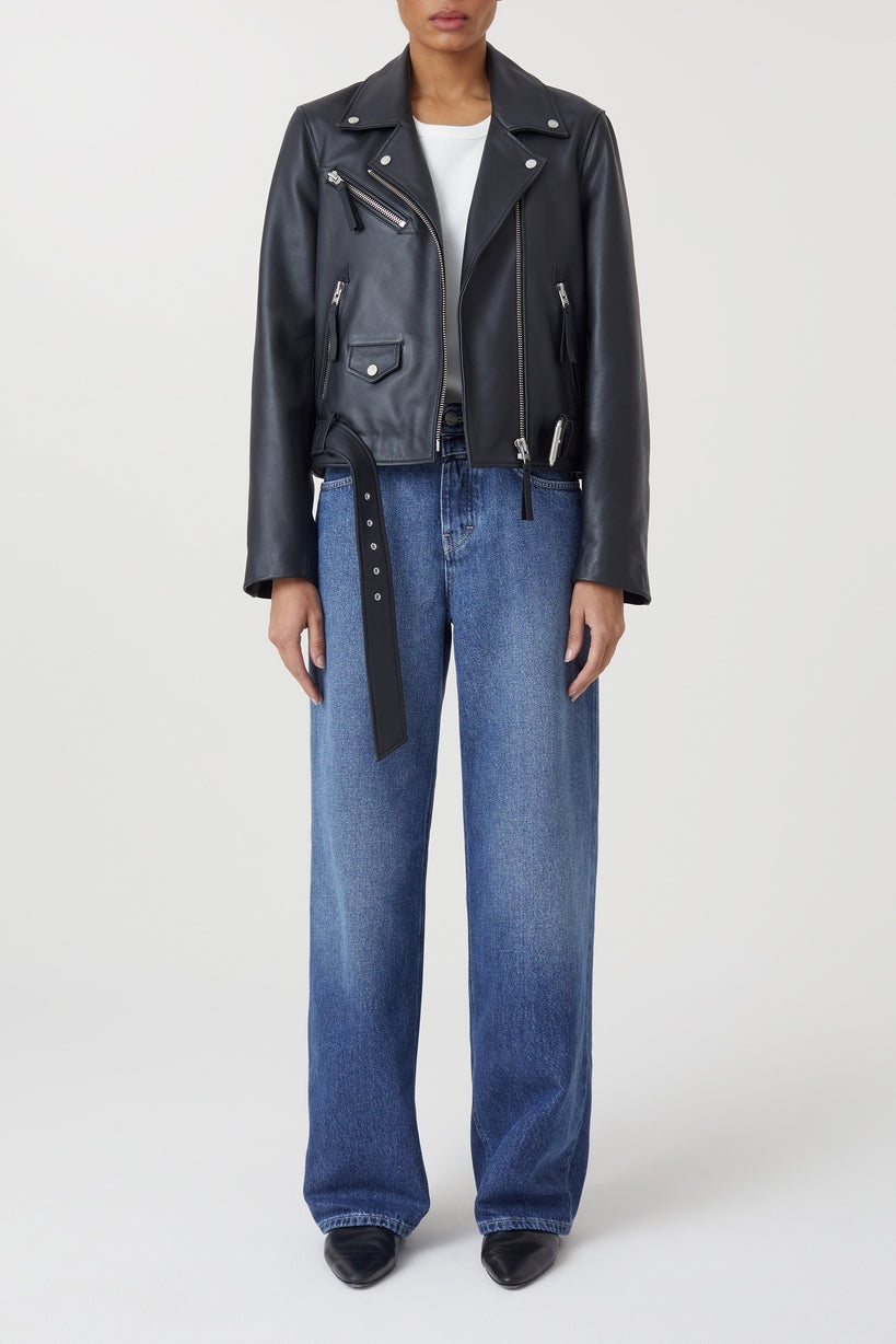 Chaqueta De Motorista - Black - Mujer