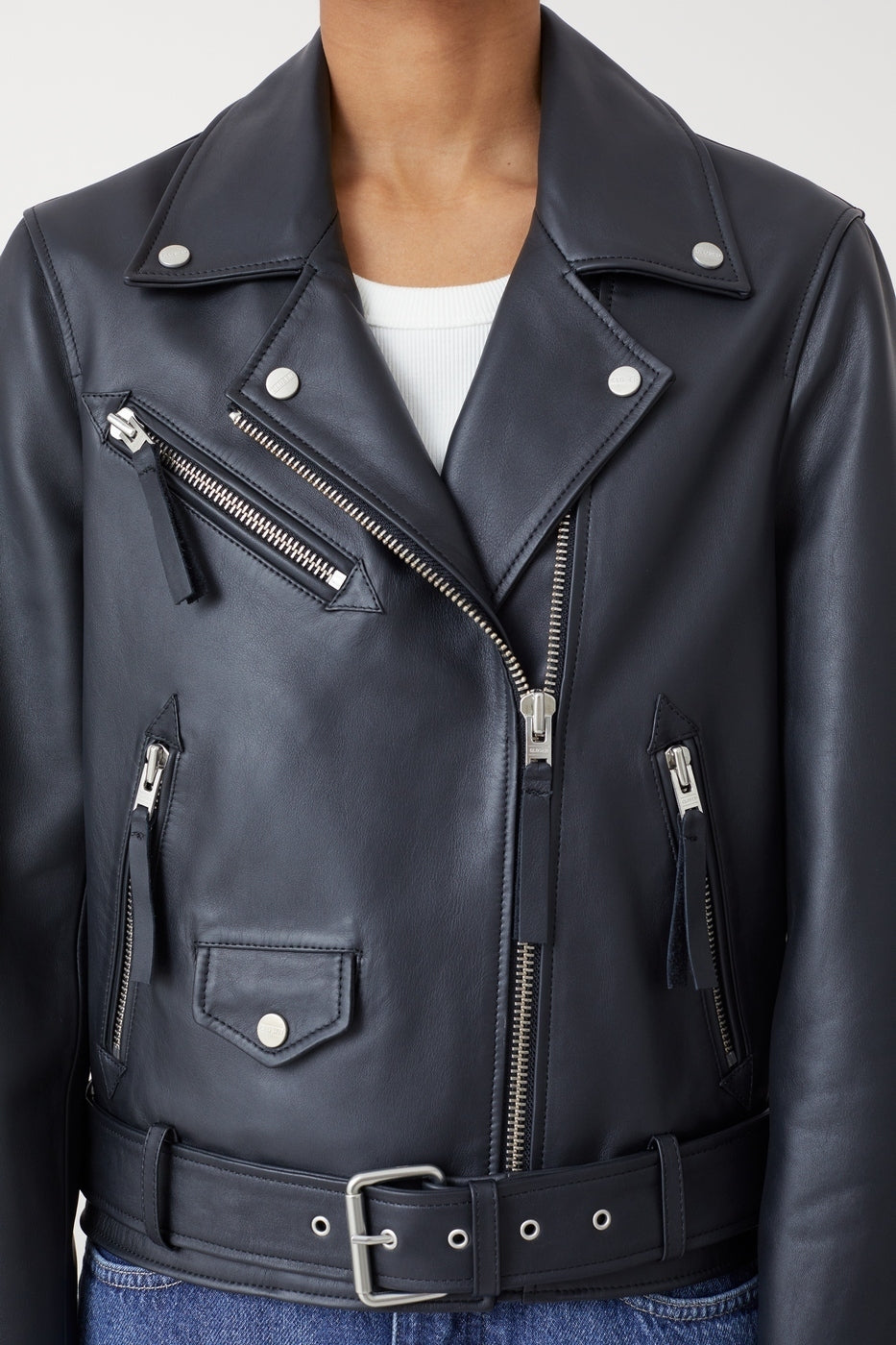Chaqueta De Motorista - Black - Mujer