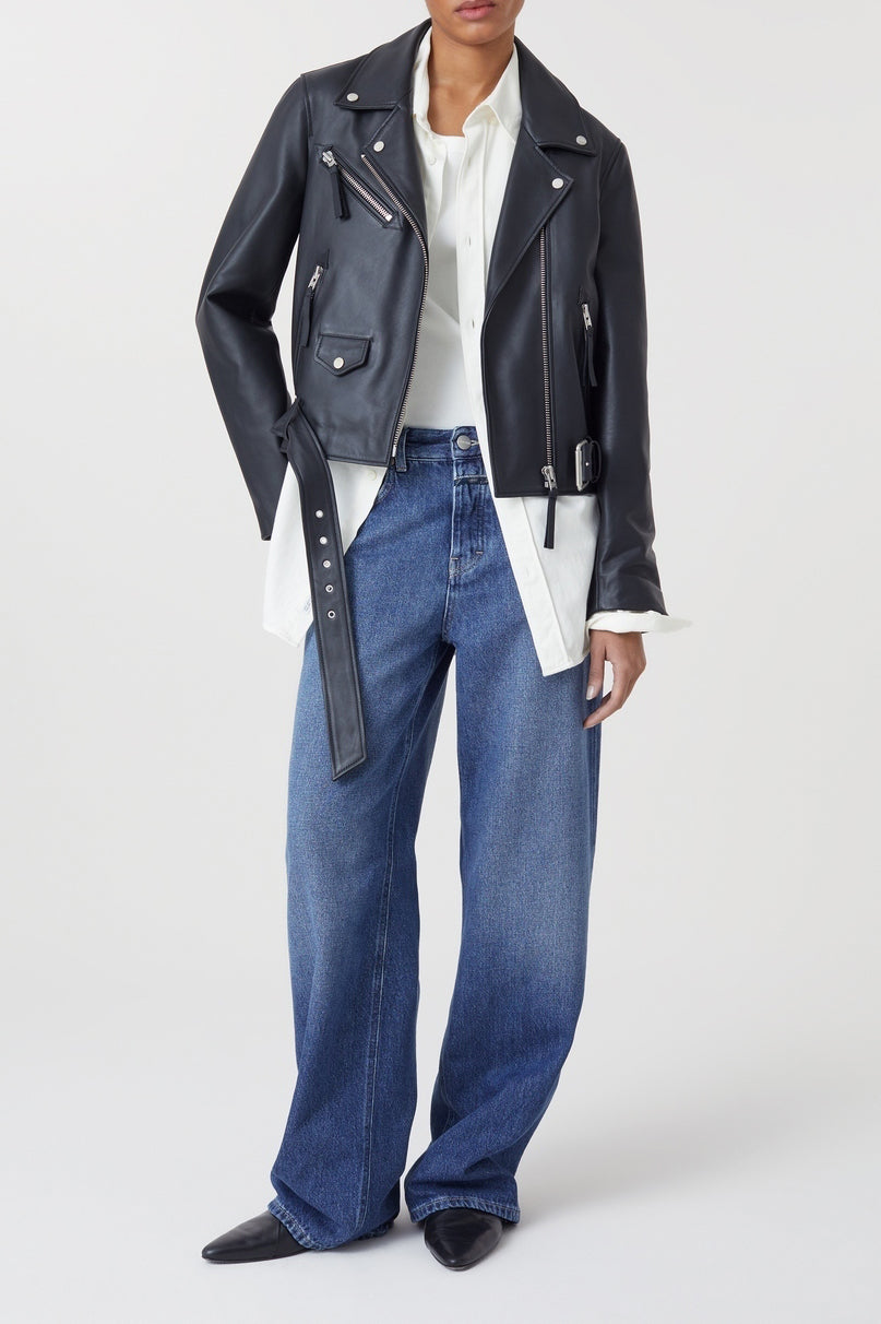 Chaqueta De Motorista - Black - Mujer