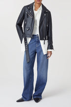 Chaqueta De Motorista - Black - Mujer