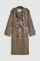 Leather Trench - Old Pine - Femme