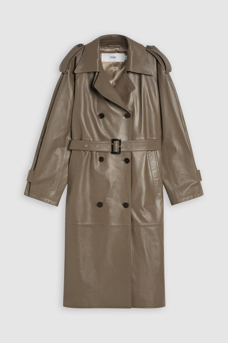 Leather Trench - Old Pine - Femme
