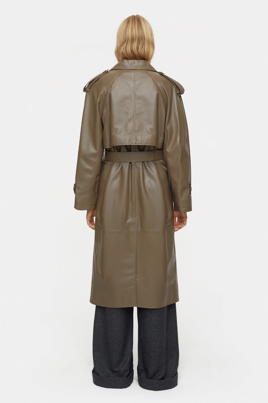 Gabardina de piel - Old Pine - Mujer