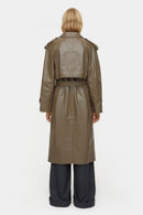 Leather Trench - Old Pine - Femme