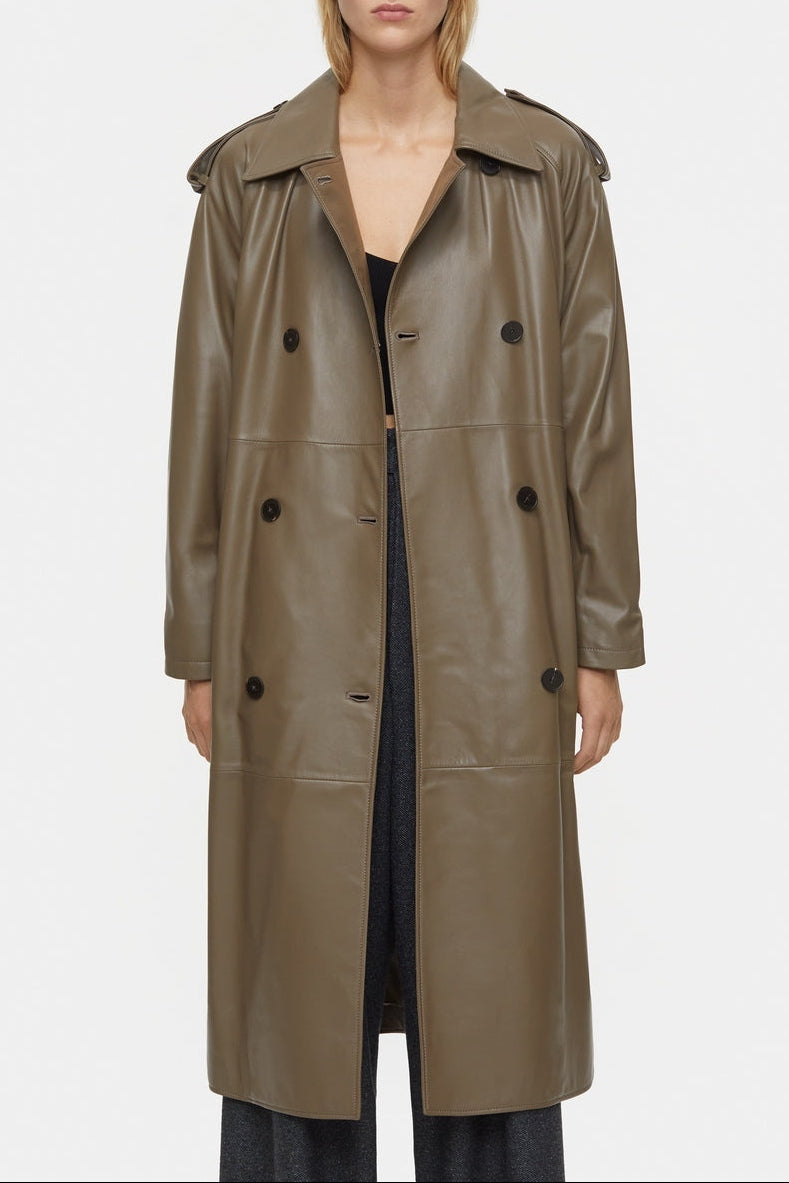 Gabardina de piel - Old Pine - Mujer