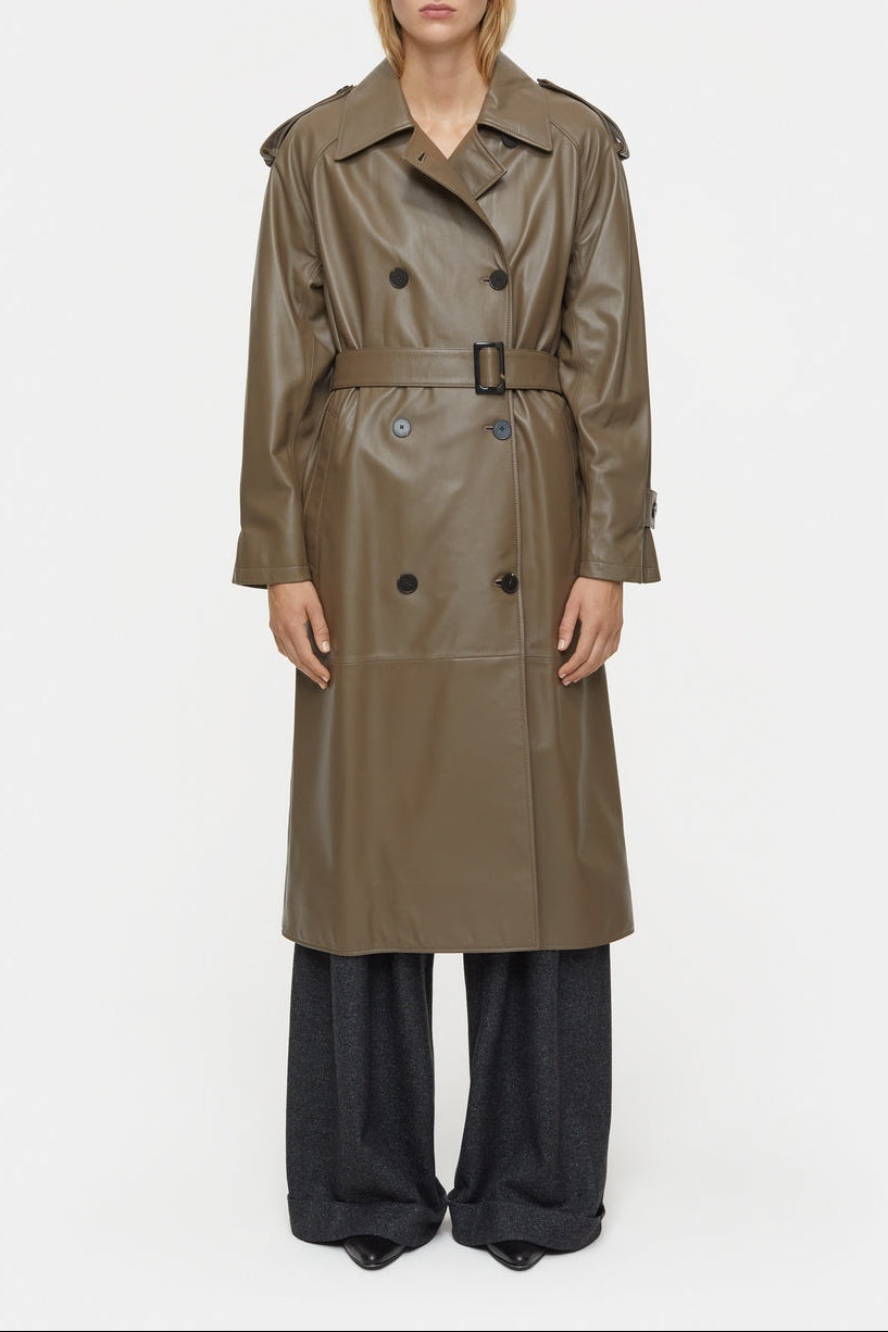 Gabardina de piel - Old Pine - Mujer