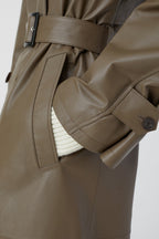 Gabardina de piel - Old Pine - Mujer