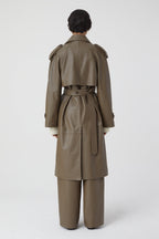Gabardina de piel - Old Pine - Mujer