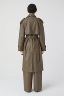 Leather Trench - Old Pine - Femme