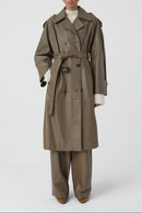 Leather Trench - Old Pine - Femme