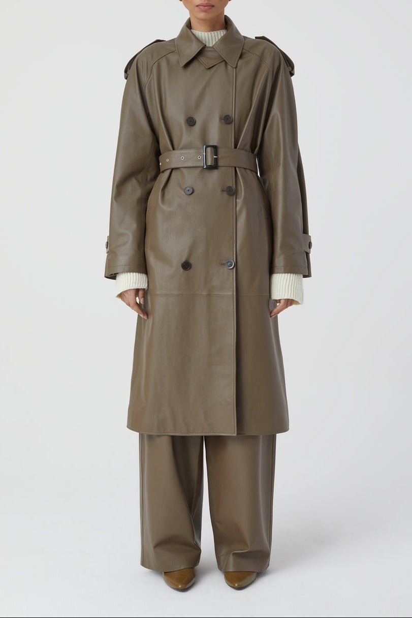 Gabardina de piel - Old Pine - Mujer