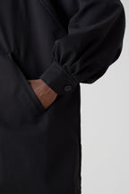 Raglan Sleeve Trench - Black - Women