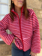 Veste polaire rayée Carmen