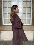Vestido De Terciopelo Hortense Chocolate