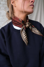 Georgia Scarf Brown Pattern