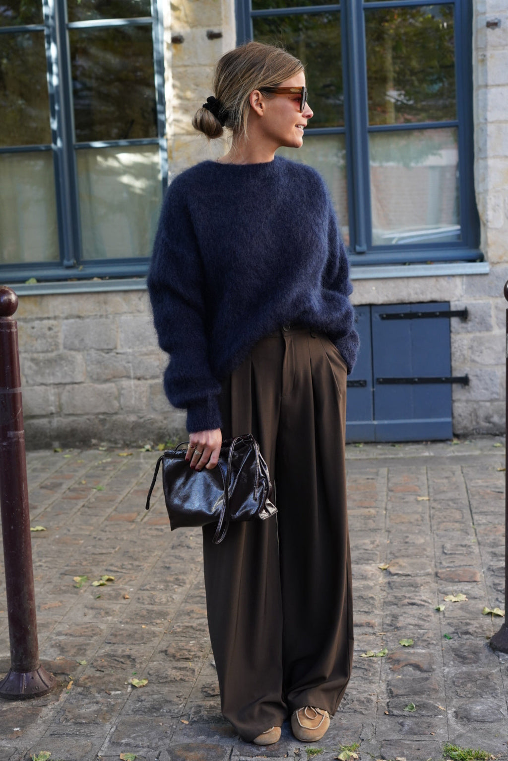 Maurice Mohair Navy Sweater