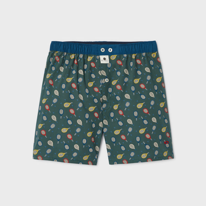 Boxer Shorts In 100% Organic Cotton - Wimbledon