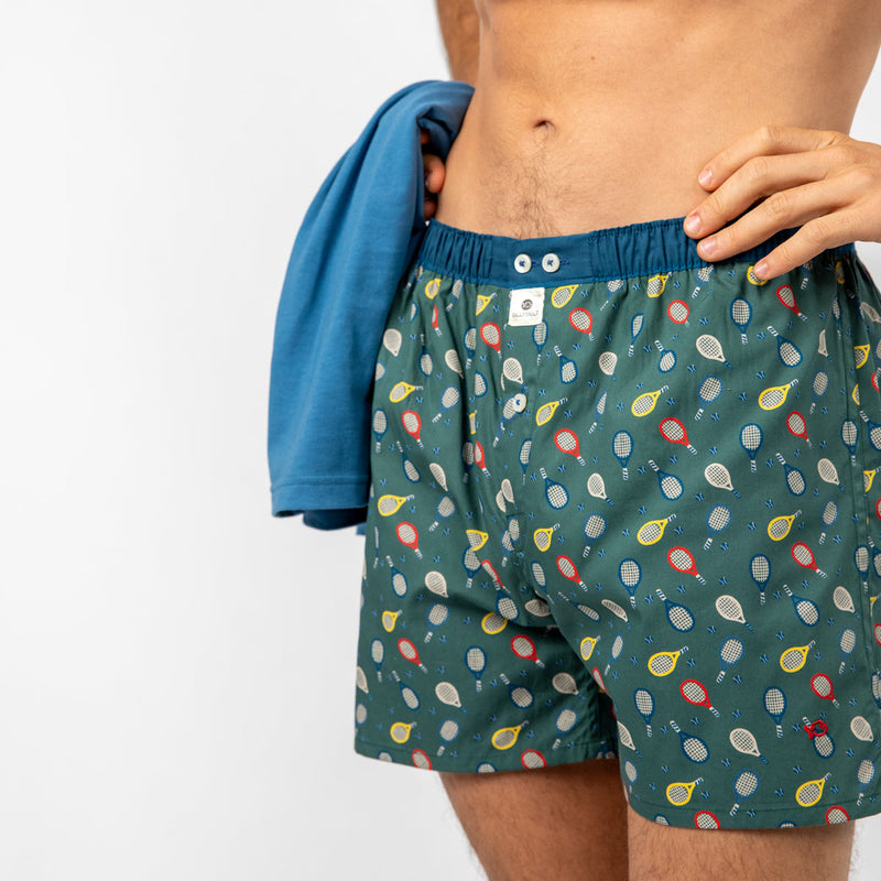 Boxer Shorts In 100% Organic Cotton - Wimbledon
