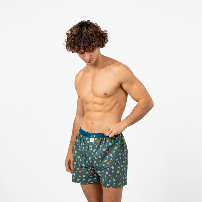 Boxer Shorts In 100% Organic Cotton - Wimbledon
