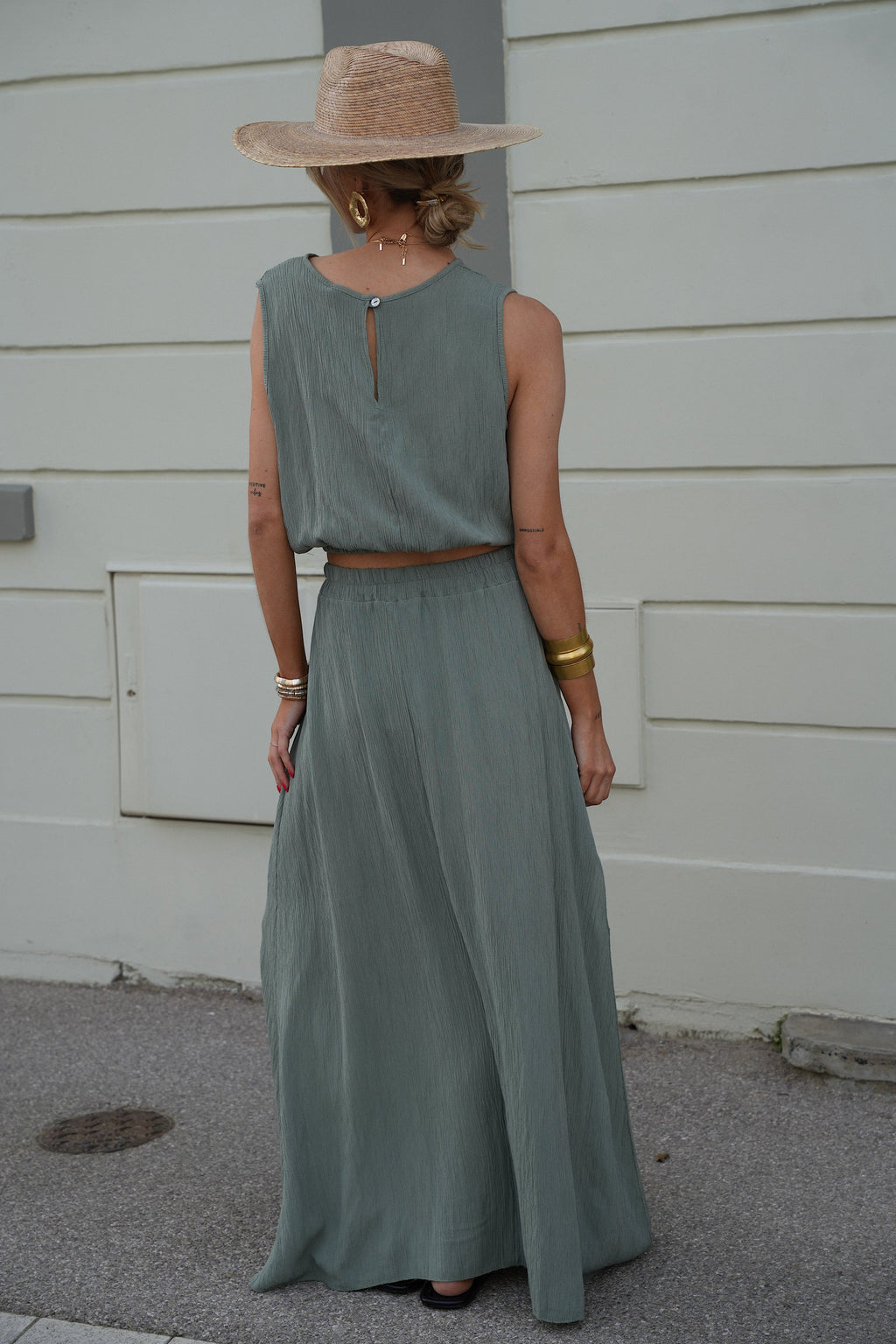 Ensemble Jupe/Top Elize - Kaki