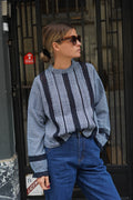 Margaux Navy Check Blouse