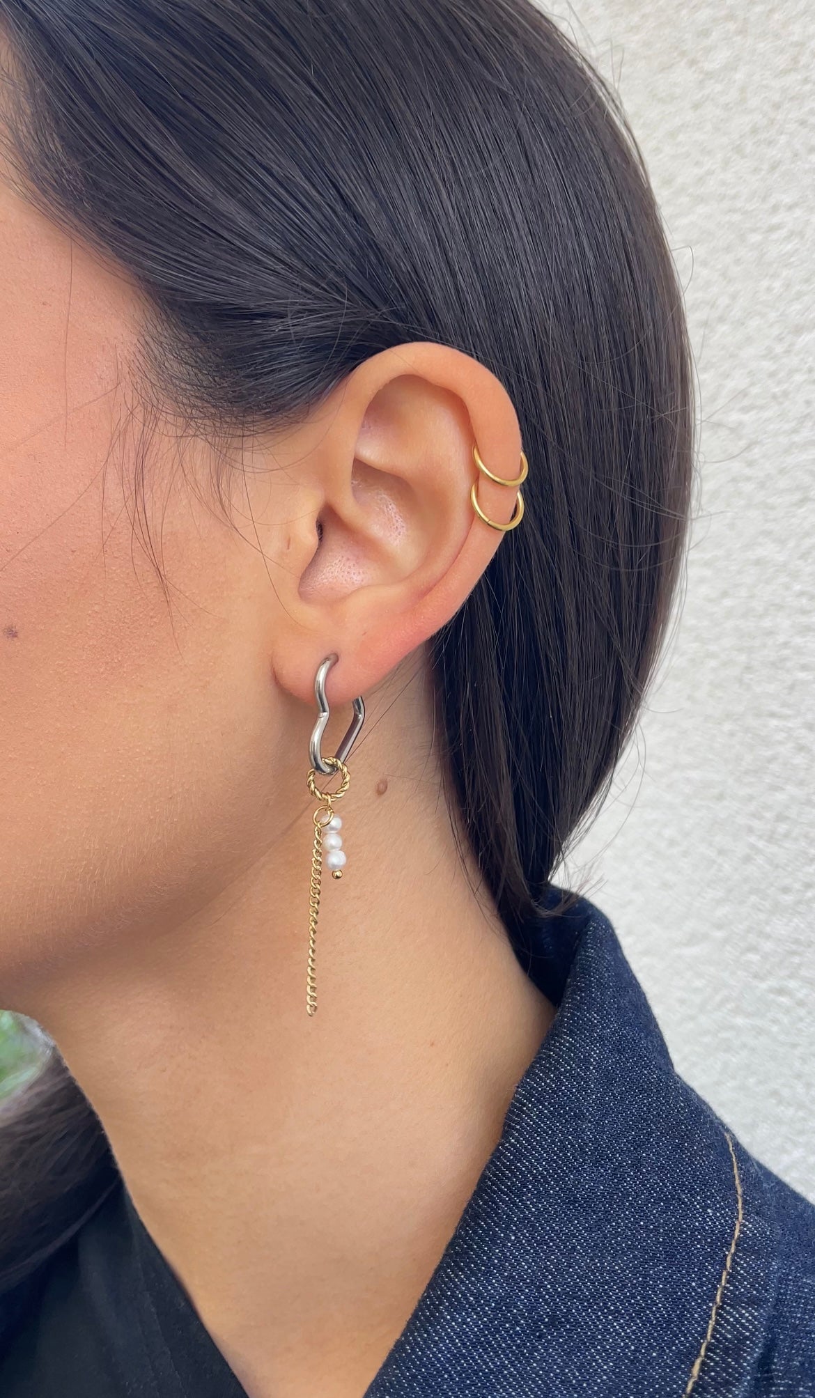 Pendientes de corazón asimétricos