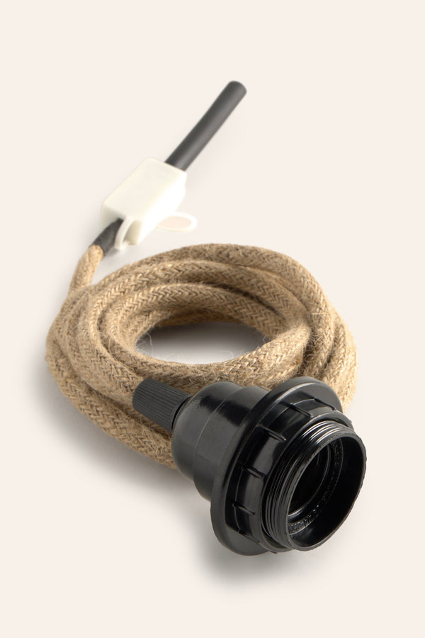 Cable Eléctrico Con Portalámparas E27 Y Caja De Conexión - Natural