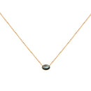 Collier Cab Ovale Doré Nacre Grise