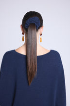 Chouchou Cheveux Cachou - Bleu Marine - Femme