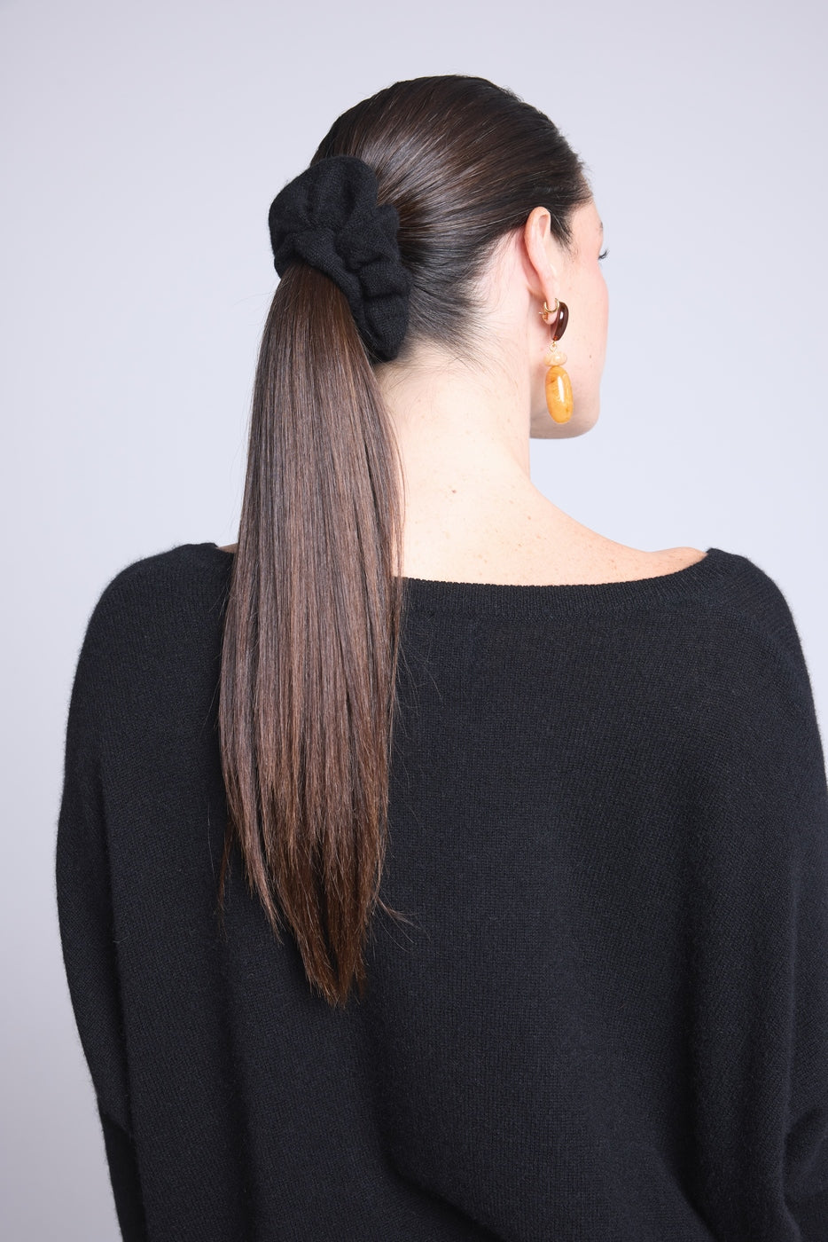 Cachou Hair Scrunchie - Black - Women