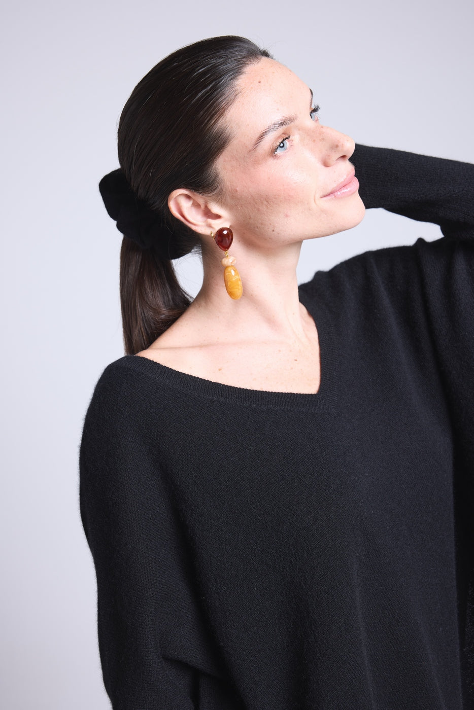 Cachou Hair Scrunchie - Black - Women