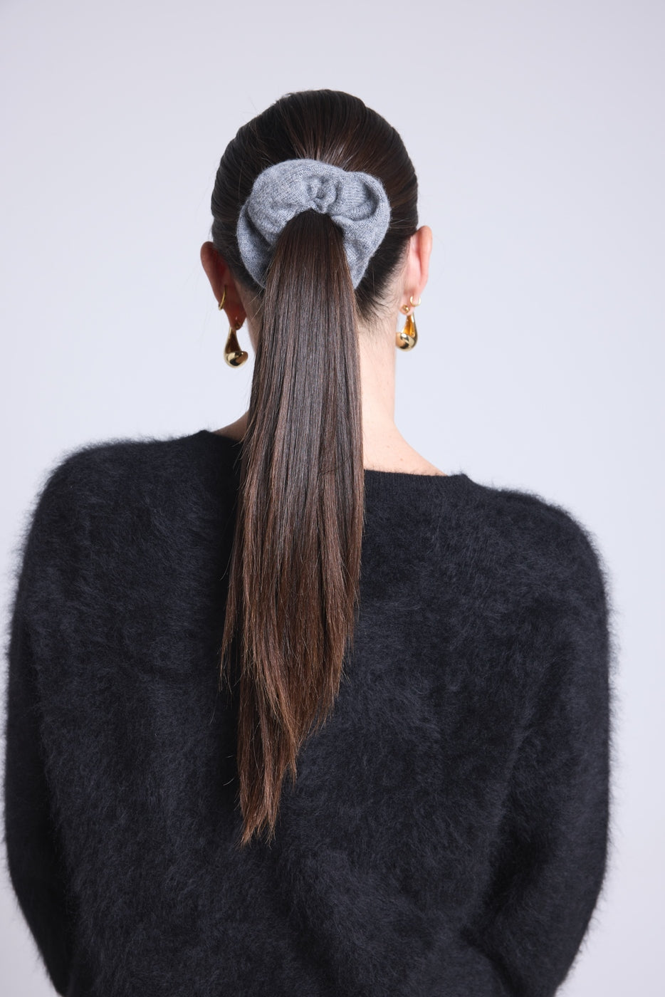 Chouchou Cheveux Cachou - Gris Fonce - Femme - 100% Cachemire
