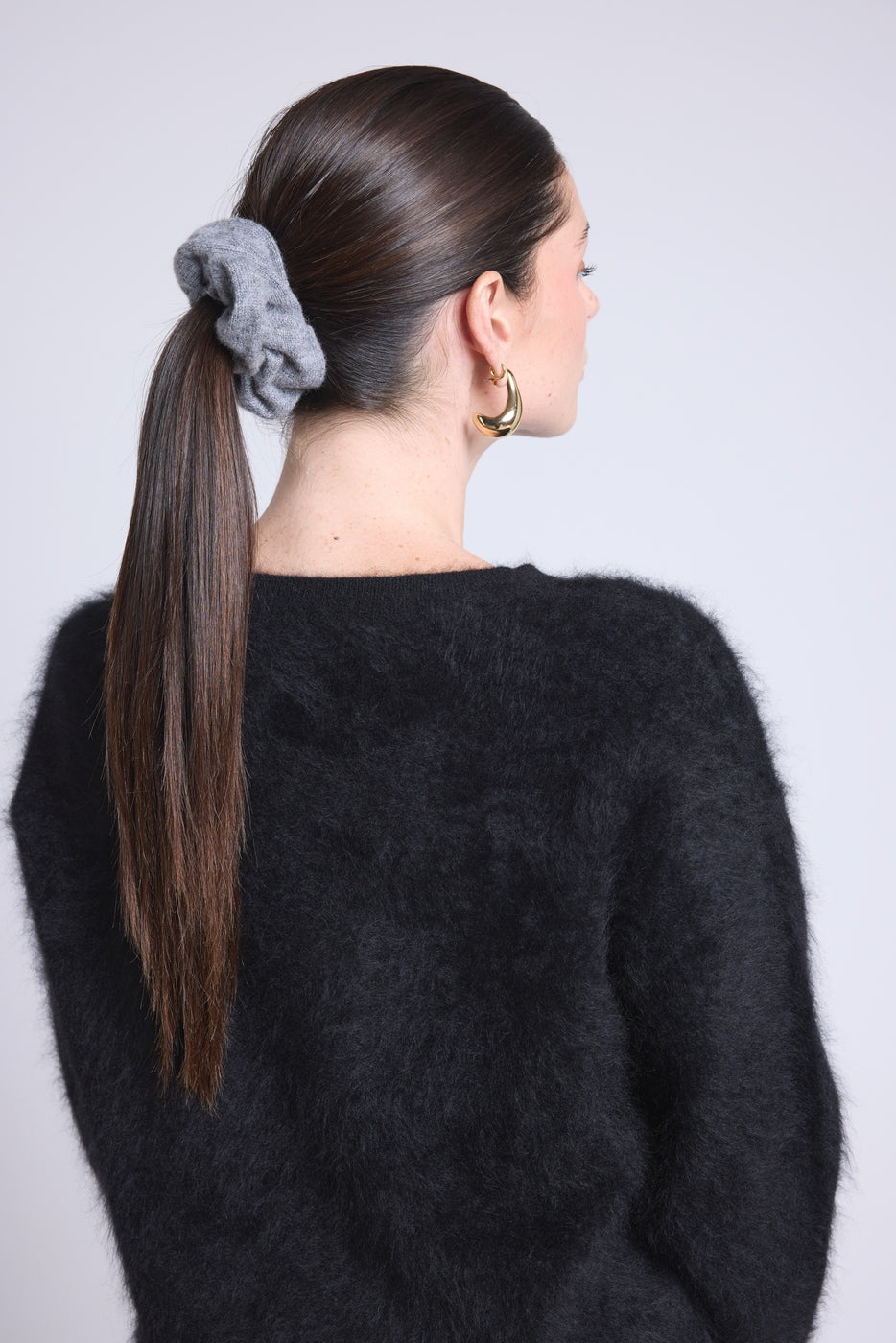 Chouchou Cheveux Cachou - Gris Fonce - Femme - 100% Cachemire