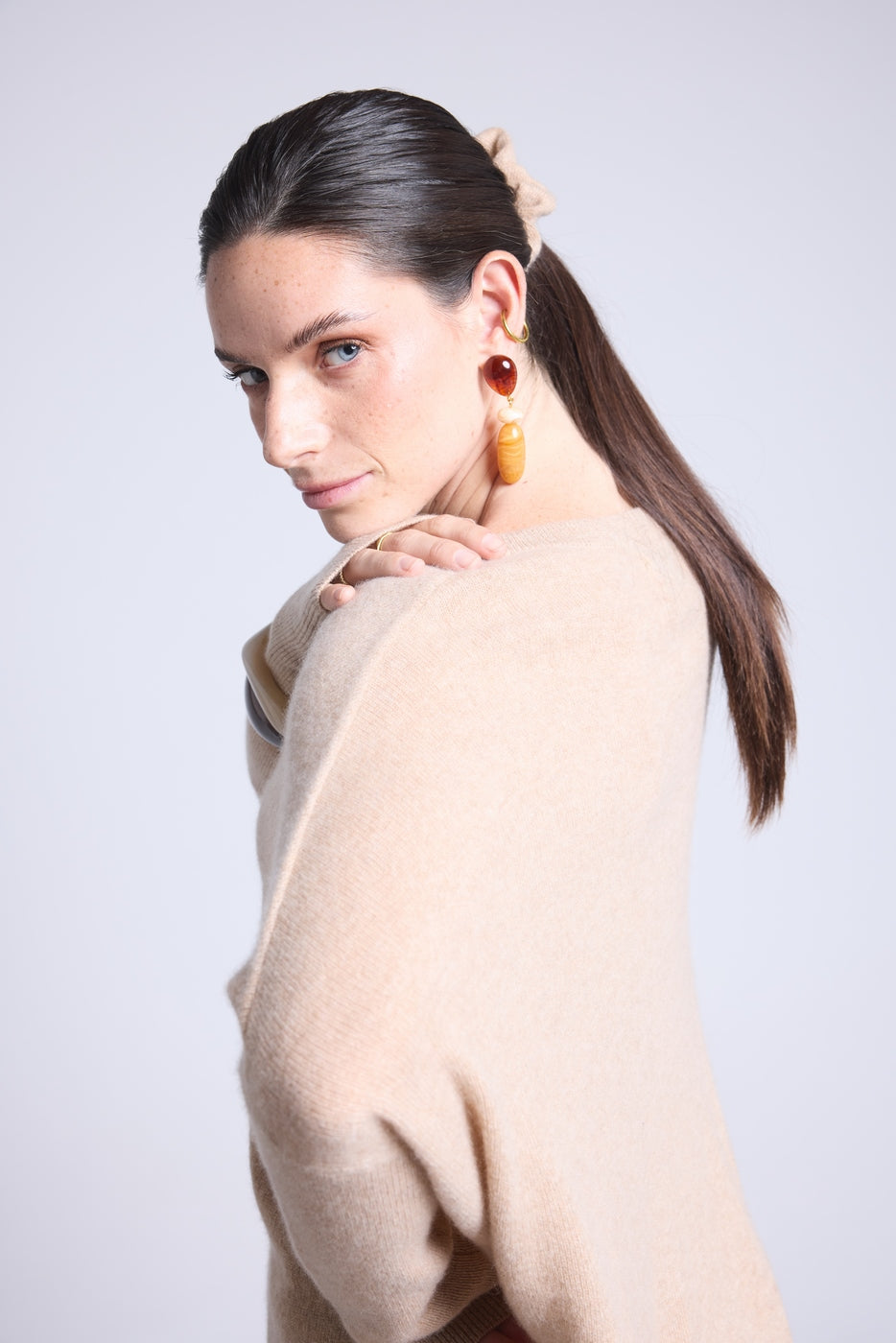 Chouchou Cheveux Cachou - Beige Creme - Femme