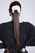 Chouchou Cheveux Cachou - Blanc - Femme - 100% Cachemire