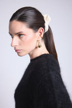 Chouchou Cheveux Cachou - Blanc - Femme - 100% Cachemire