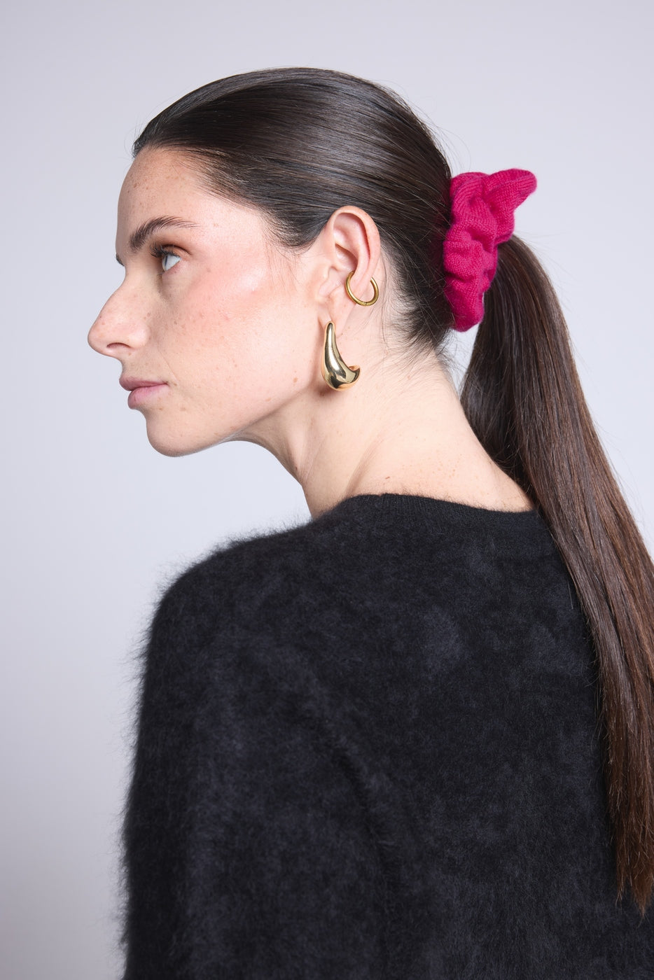 Cachou Hair Scrunchie - Fuchsia - Women