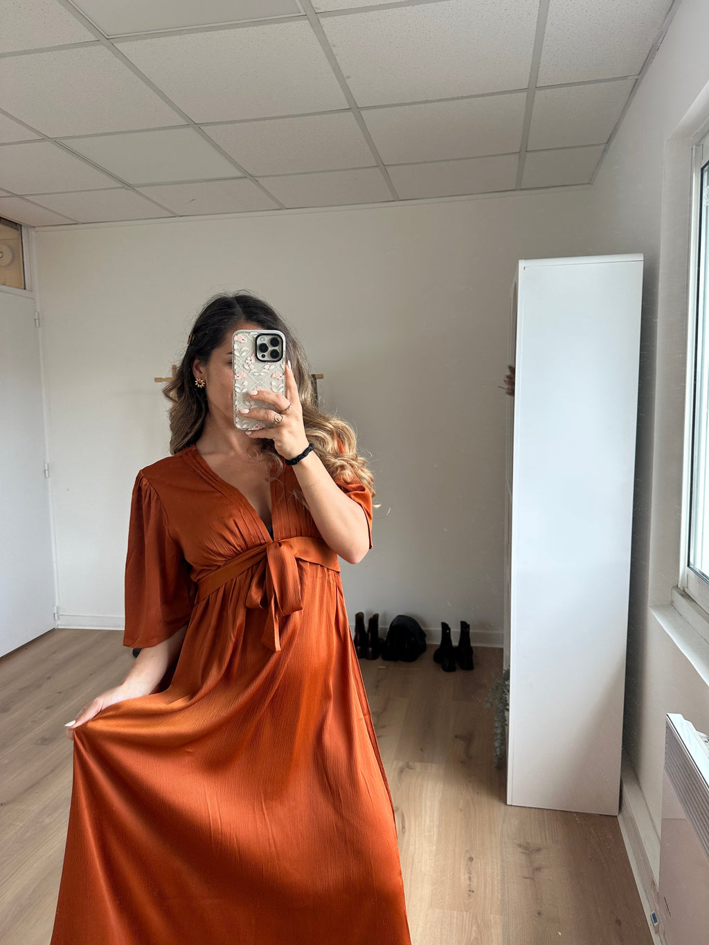 Vestido Largo Suzy Terracota