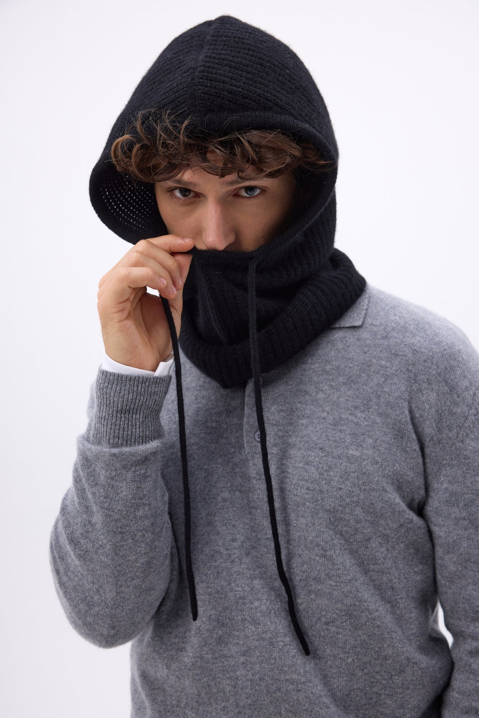 Pasamontañas unisex Cagoule - Negro - Unisex - 100% cachemira