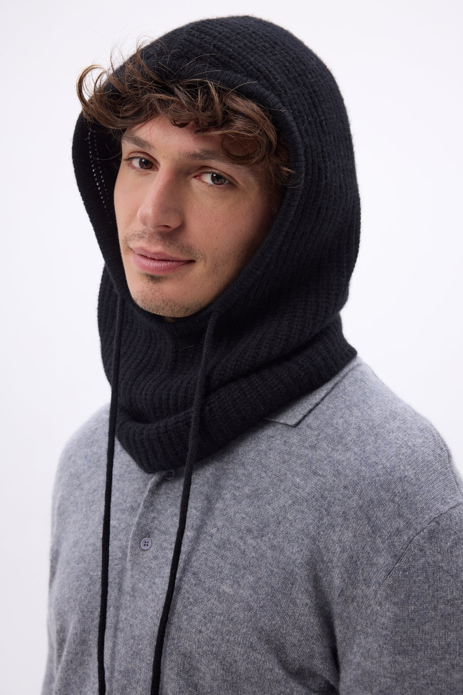 Pasamontañas unisex Cagoule - Negro - Unisex - 100% cachemira