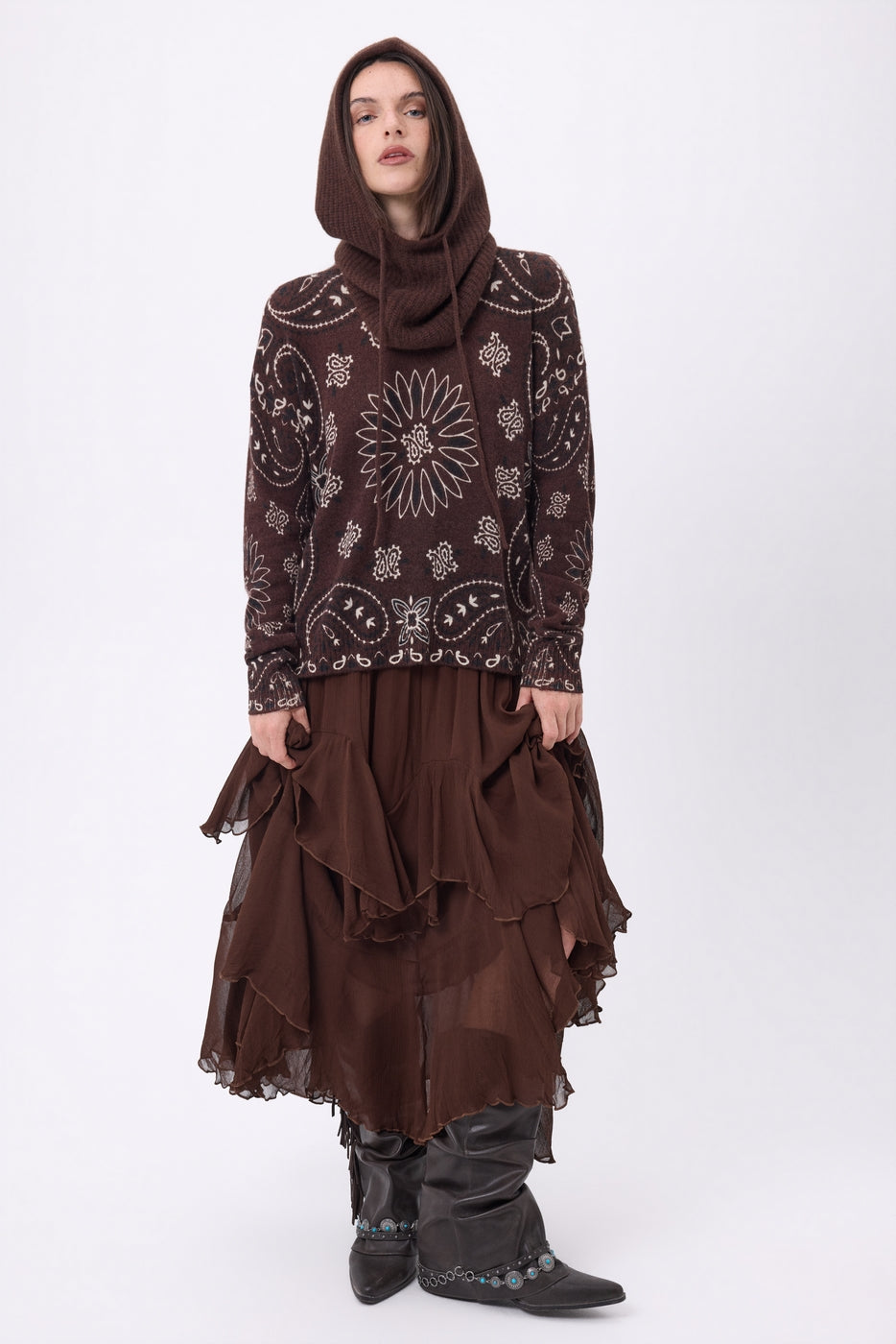 Pasamontañas - Marrón Chocolate - Unisex - 100% Cachemira
